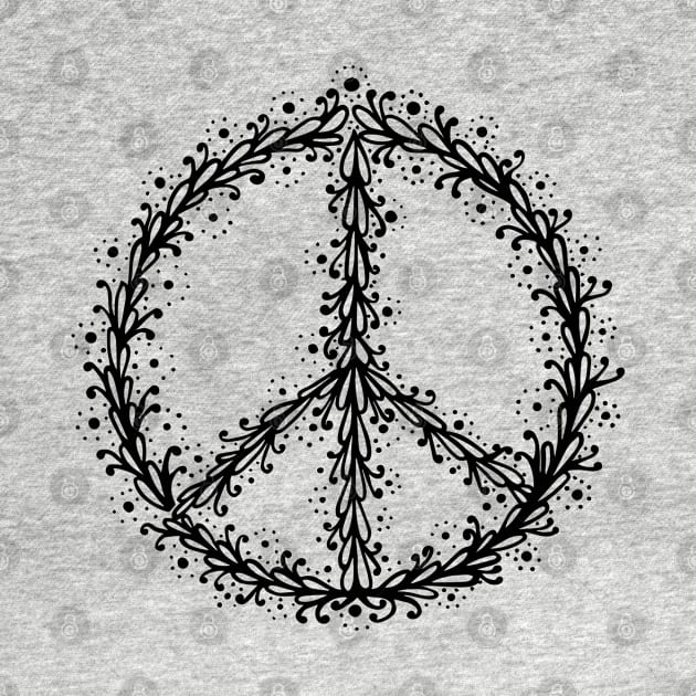 Doodle Peace Symbol by kallyfactory